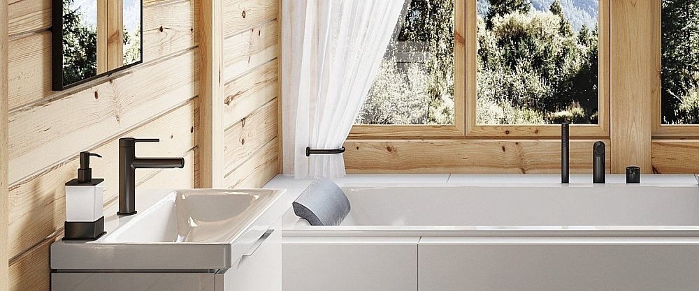 Смеситель для раковины Excellent Pi 1201 черный купить в интернет-магазине сантехники Sanbest