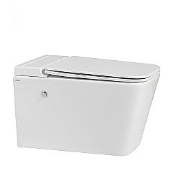 Унитаз подвесной ABBER Rechteck AC1202P импульсный смыв, с крышкой микролифт купить в интернет-магазине Sanbest