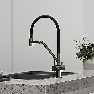 Смеситель для кухни Sancos Dora SC4003GG вороненая сталь купить в интернет-магазине сантехники Sanbest