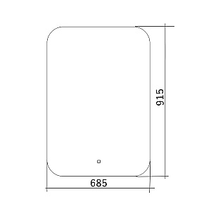 Зеркало Azario Паллада-2 68 LED-00002339 в ванную от интернет-магазине сантехники Sanbest