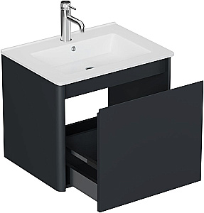 Тумба с раковиной Allen Brau Gravity 60 1.370012.AM антрацит матовый для ванной в интернет-магазине Sanbest