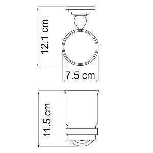 Стакан для зубных щеток WasserKRAFT Ammer K-7028 купить в интернет-магазине сантехники Sanbest