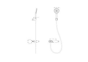 Смеситель для душа с встроенным изливом WONZON & WOGHAND MUSE Corno, Белый матовый (WW-A30902-MW) купить в интернет-магазине сантехники Sanbest