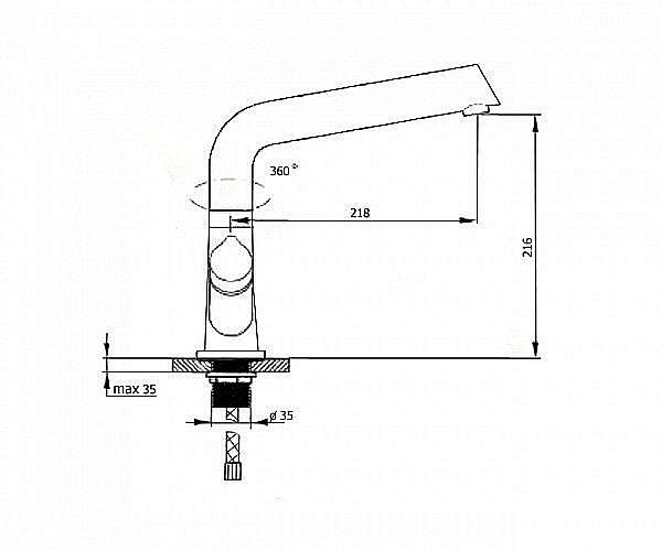 Смеситель для кухни Elghansa Stefany 5638237 хром купить в интернет-магазине сантехники Sanbest