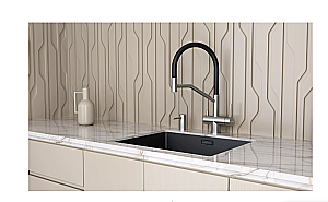 Смеситель для кухни Paulmark Rubert Ru213175-BS брашированная сталь купить в интернет-магазине сантехники Sanbest