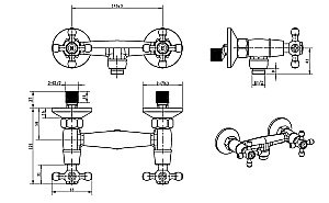 Смеситель для душа Boheme Satine 314-ST купить в интернет-магазине сантехники Sanbest