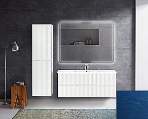 Тумба с раковиной Cezares Duet 100  DUET-1000-2C-SO-SPF-P Sapfiro для ванной в интернет-магазине Sanbest