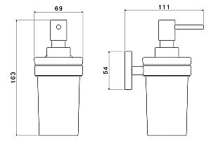 Диспенсер настенный Aquatek Европа AQ4105CR хром купить в интернет-магазине сантехники Sanbest