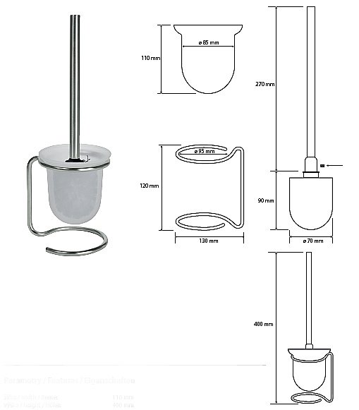 Ёршик напольный Bemeta Neo 104113109 купить в интернет-магазине сантехники Sanbest