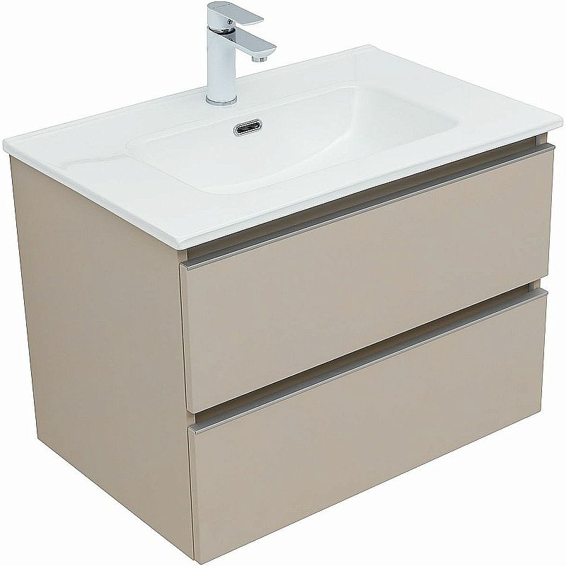 Тумба с раковиной Aquanet Вега 70 329584 бежевая для ванной в интернет-магазине Sanbest