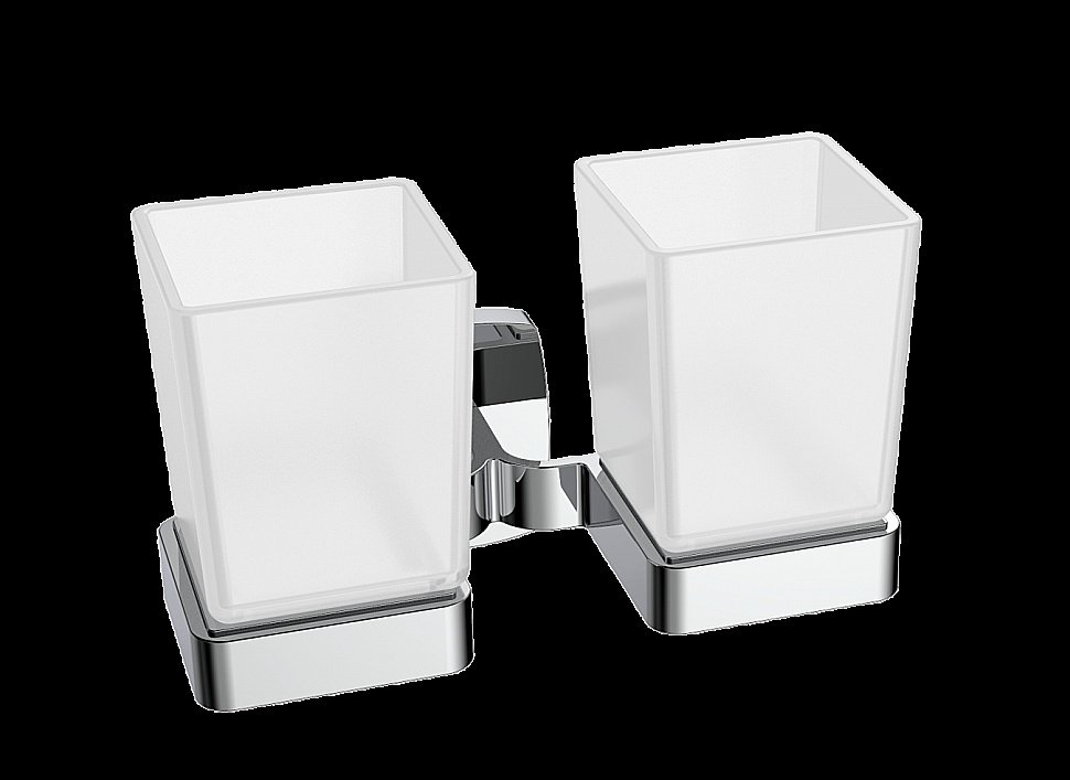 Стакан для зубных щеток CeramaLux Cube 12603 хром купить в интернет-магазине сантехники Sanbest