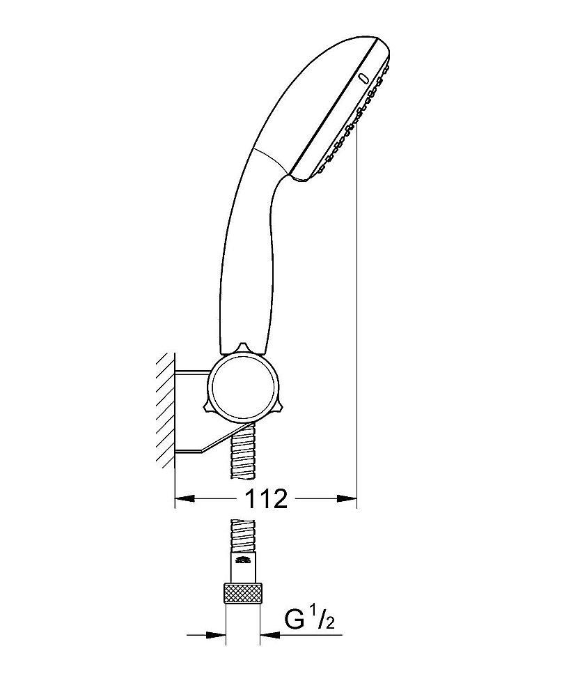 Душевой набор Grohe New Tempesta Classic 2760110E купить в интернет-магазине сантехники Sanbest