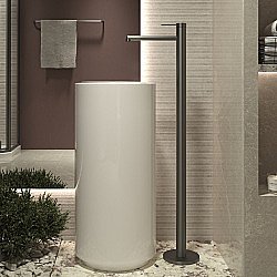 Смеситель для раковины Vincea Rim VFBF-2R1GM вороненая сталь купить в интернет-магазине сантехники Sanbest