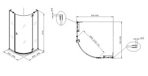 Душевой уголок Koller Pool Aqua Line Neon N90RСB 90x90 купить в интернет-магазине Sanbest