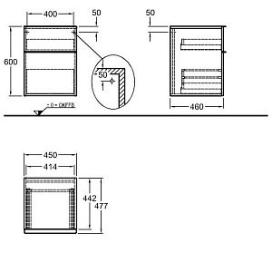 Шкаф боковой Geberit iCon 841047000 45 светлое дерево для ванной в интернет-магазине сантехники Sanbest