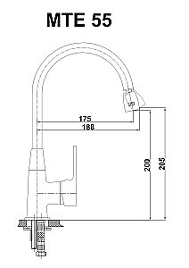 Смеситель для кухни GPD SOLUS MTE55 купить в интернет-магазине сантехники Sanbest