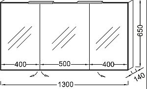 Зеркальный шкаф Jacob Delafon EB1369 130 купить в интернет-магазине сантехники Sanbest