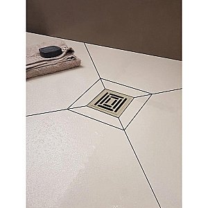 Душевой трап боковой Berges Platz Uno 10х10 090169 матовый хром купить в интернет-магазине Sanbest