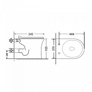 Унитаз Agger AT01200 безободковый, с крышкой микролифт купить в интернет-магазине Sanbest