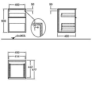 Шкаф боковой Geberit iCon 841047000 45 светлое дерево для ванной в интернет-магазине сантехники Sanbest