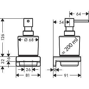 Диспенсер Hansgrohe AddStoris 41745700 белый матовый купить в интернет-магазине сантехники Sanbest