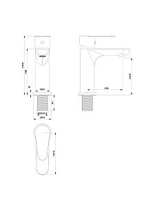 Смеситель для раковины WONZON & WOGHAND ALFA WW-A40202-MB черный матовый купить в интернет-магазине сантехники Sanbest