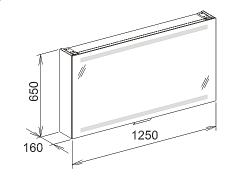 Зеркальный шкаф с подсветкой KEUCO Edition 125 купить в интернет-магазине сантехники Sanbest
