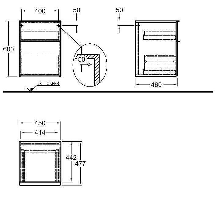 Шкаф боковой Geberit iCon 841047000 45 светлое дерево для ванной в интернет-магазине сантехники Sanbest