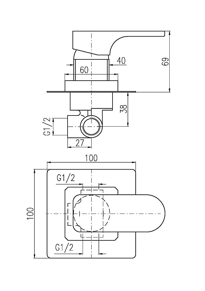 Смеситель для душа Rav-Slezak YUKON YU183CMAT купить в интернет-магазине сантехники Sanbest