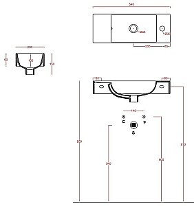 Раковина подвесная Artceram Lavamani Brick 54 LML002 01 00 белая купить в интернет-магазине Sanbest