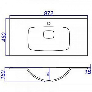 Тумба с раковиной Aqwella Accent 100 белая для ванной в интернет-магазине Sanbest