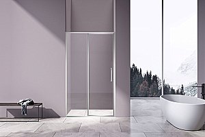 Душевая дверь Vincea Slim 8mm VDP-4SL120CL 120 профиль хром/стекло прозрачное купить в интернет-магазине Sanbest