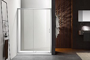 Душевая дверь Aquatek Ария 120 AQ ARI RA 12020CH стекло прозрачное/профиль хром купить в интернет-магазине Sanbest