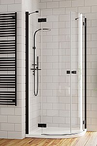 Душевой уголок Radaway Essenza New Black PDD 90 стекло прозрачное/профиль черный матовый купить в интернет-магазине Sanbest