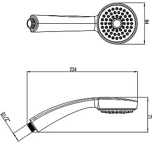Душевая лейка Lemark LM8010C купить в интернет-магазине сантехники Sanbest