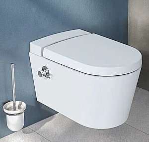 Унитаз подвесной VitrA Nest 5176B003-6233 белый, безободковый, функция биде, с крышкой микролифт купить в интернет-магазине Sanbest
