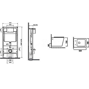 Унитаз подвесной с инсталляцией SantiLine SL-5007MR+SL-01/MR красный матовый/кнопка красная матовая, безободковый, с крышкой микролифт купить в интернет-магазине Sanbest