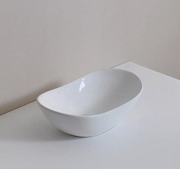 Раковина накладная Gid Lago 48 N9133 51201 белая купить в интернет-магазине Sanbest