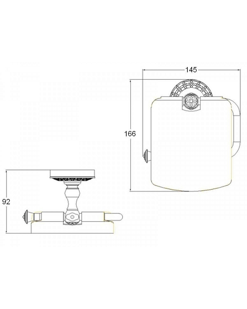 Держатель для туалетной бумаги Bronze De Luxe ROYAL S25003 купить в интернет-магазине сантехники Sanbest