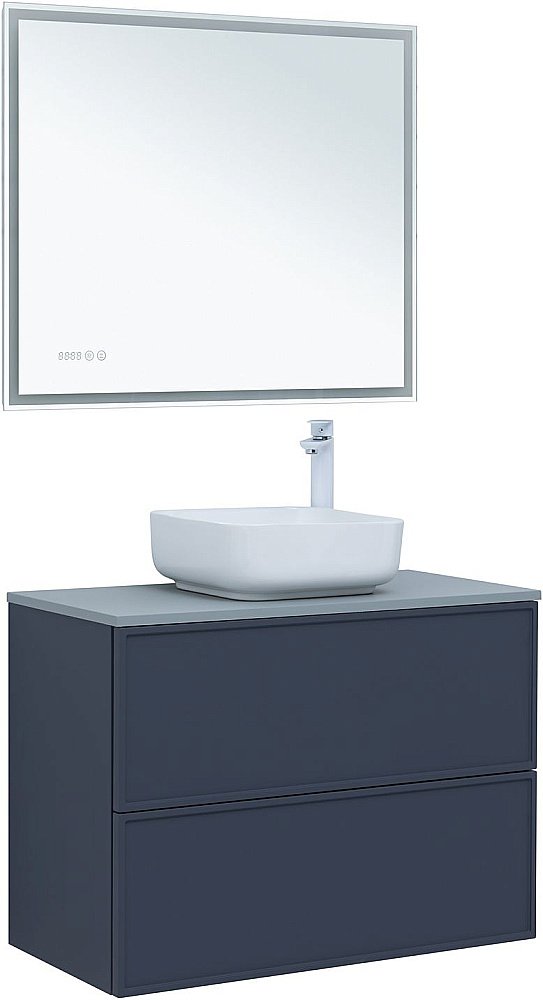 Тумба с раковиной Aquanet Арт 90 маренго для ванной в интернет-магазине Sanbest