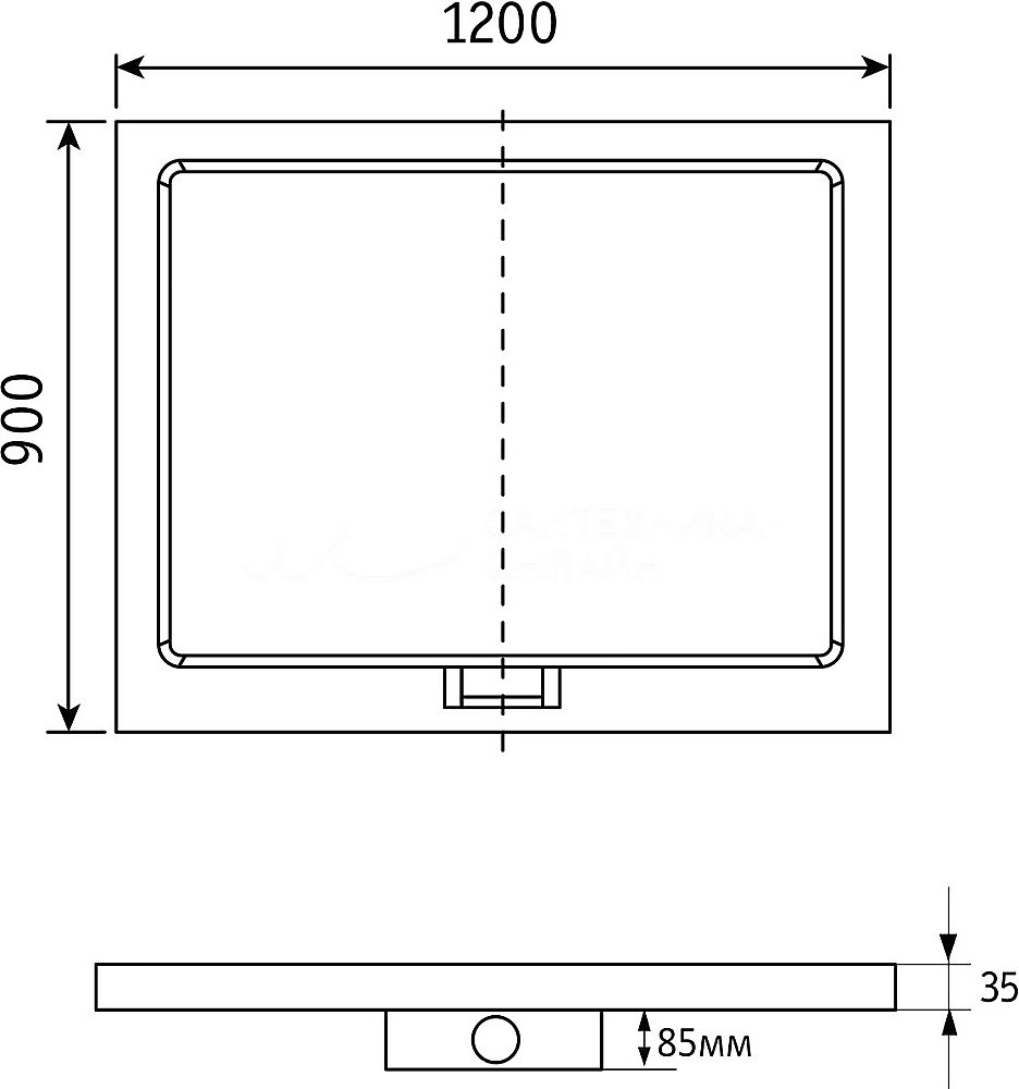 Душевой поддон RGW GWS-21 GWS 03150292-01 90x120 белый купить в интернет-магазине Sanbest
