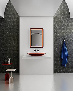 Зеркало для ванной ABBER Kristall AT6701Opal 55 с подсветкой в ванную от интернет-магазине сантехники Sanbest