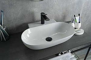 Раковина накладная Gid Lago 56 N9234 51133 белая купить в интернет-магазине Sanbest