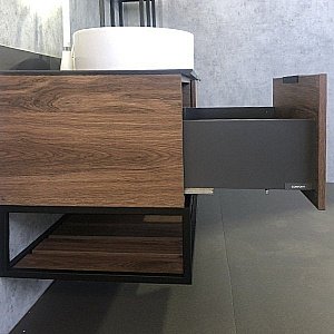 Тумба с раковиной Comforty Порто 00-00000828 120 дуб тёмно-коричневый для ванной в интернет-магазине Sanbest