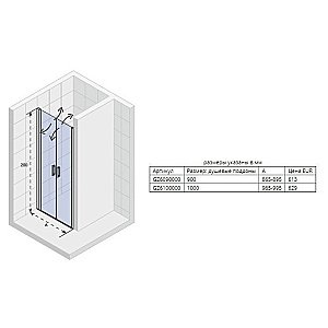 Душевая дверь Riho Novik Z111 100 купить в интернет-магазине Sanbest