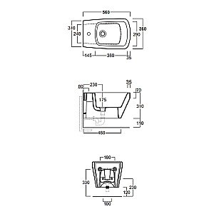 Биде подвесное Simas Baden Baden BB19 nero matt*1 черное матовое купить в интернет-магазине Sanbest