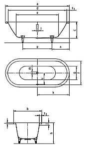 Ванна стальная Kaldewei Classic Duo 111 180х80 291200013001 Easy-clean белый купить в интернет-магазине Sanbest