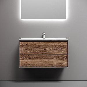 Тумба с раковиной Sancos Marmi 2.0 90 MR2.090ECH дуб чарльстон для ванной в интернет-магазине Sanbest