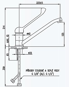 Смеситель для раковины RAV - Slezak SAZAVA SA605.5   купить в интернет-магазине сантехники Sanbest