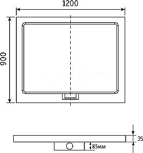 Душевой поддон RGW GWS-21 GWS 03150292-01 90x120 белый купить в интернет-магазине Sanbest